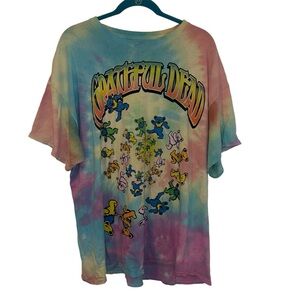 GRATEFUL DEAD AS IS Vintage? Graphic Faded Tie Dye Tee Shirt XL/XXL B2
